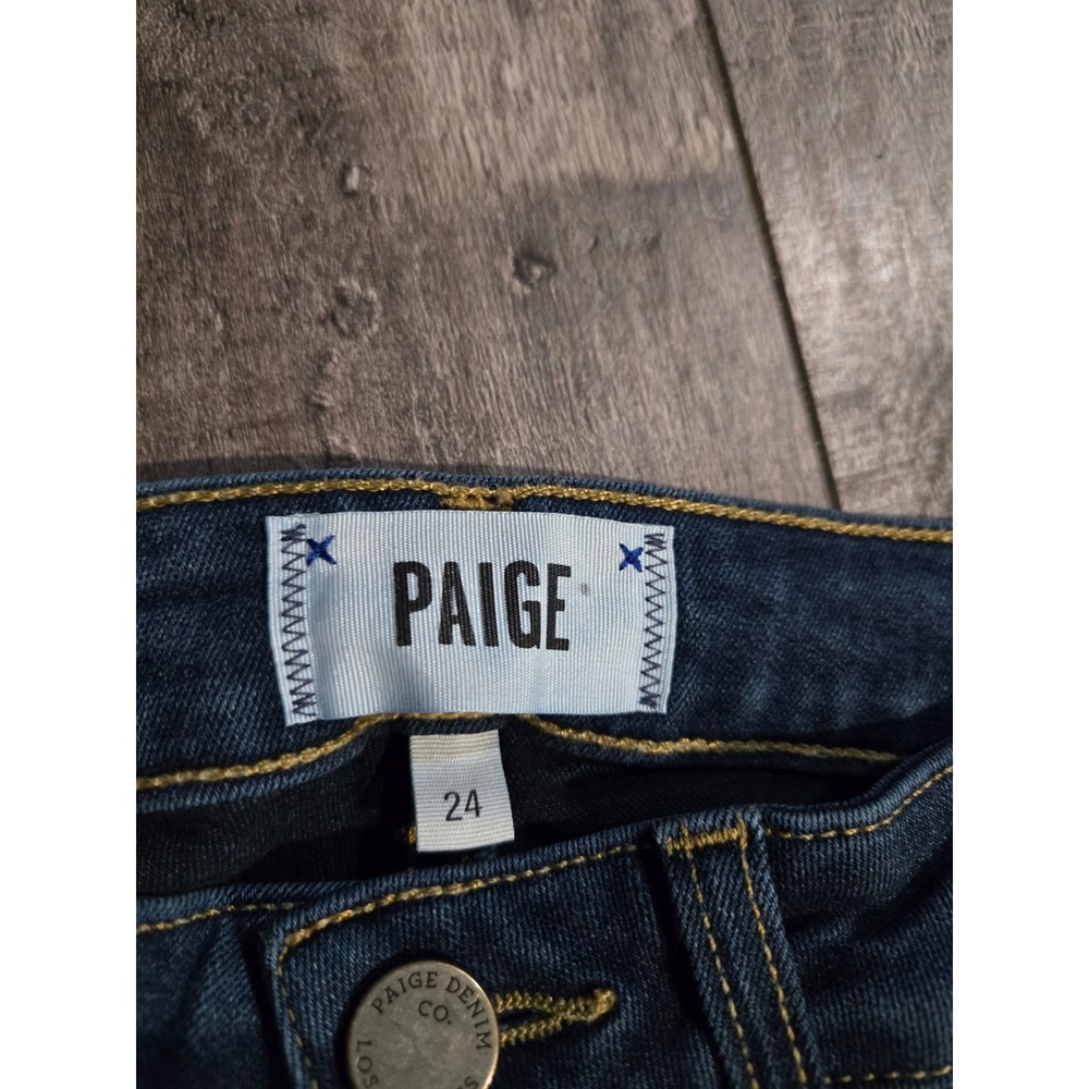 Paige Jeans‎ Womens 24 Hoxton Ankle High Rise Ultra Skinny Blue Minimalist - Picture 4 of 5